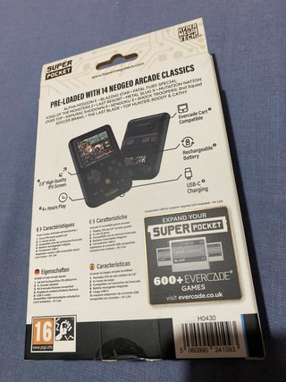 Consola Neo Geo Super Pocket + 2 Cartuchos Evercad