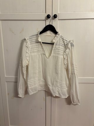 Blusa romántica blanca