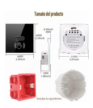 Interruptor Luz Infrarrojos 230V Nuevo