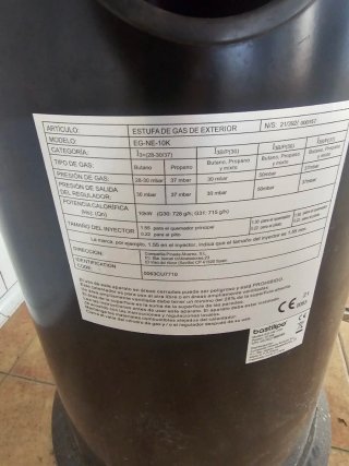 Estufa de Gas para Terraza