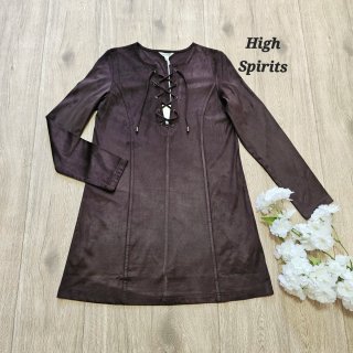 High Spirits- vestido antelina-Talla M