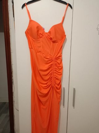 Vestido fiesta naranja