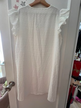 Vestido blanco con encaje talla L