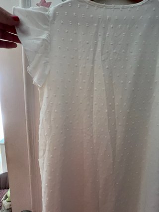 Vestido blanco con encaje talla L