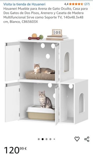 Mueble Gato Arenero y Casa 2 Pisos
