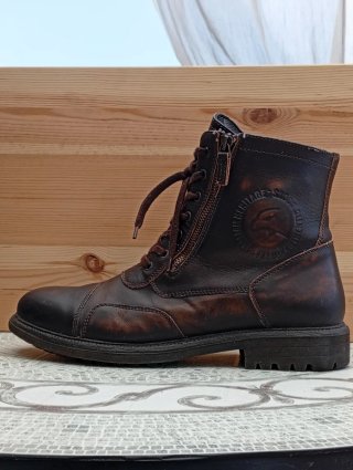 Botas de moto marrones para hombre