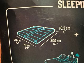 Colchoneta camping Quechua 140cm usada 2 veces
