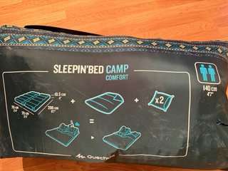 Colchoneta camping Quechua 140cm usada 2 veces