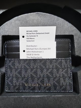 Tarjetero Michael Kors Monogram Negro