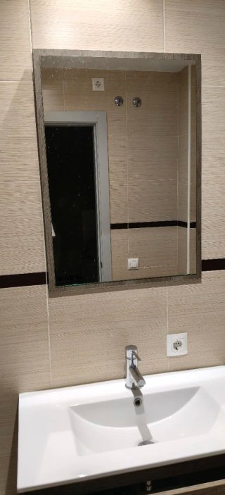 Conjunto muebles de baño, lavabo y espejo