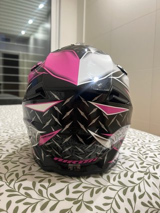 Casco Motocross Airoh  Negro y Rosa