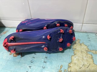 Scarpe da calcio Puma per bambini senza lacci Blu/Rosa
