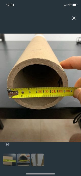 Tubo cartón resistente grande