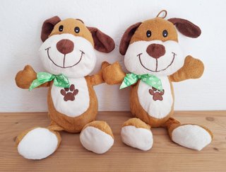 Due cagnolini di peluche La Pelucheria