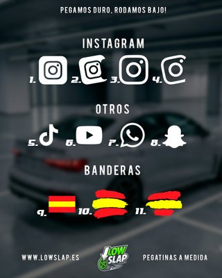 Pegatina INSTAGRAM personalizada x4 unidades