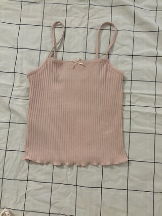 Top rosa tirantes con lazo