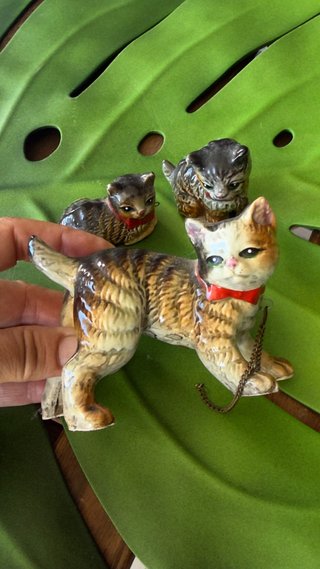 Gatti in Ceramica Vintage EIHO Giappone Anni '60
