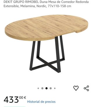 Mesa Comedor Redonda Extensible