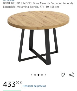 Mesa Comedor Redonda Extensible