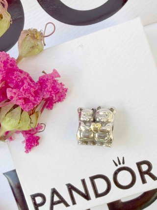 Pandora Charm Ositos Corazón Plata