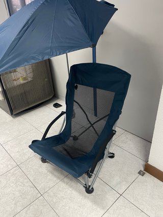Silla de camping plegable con parasol