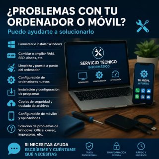 Servicio técnico informático – Ordenadores y móvil