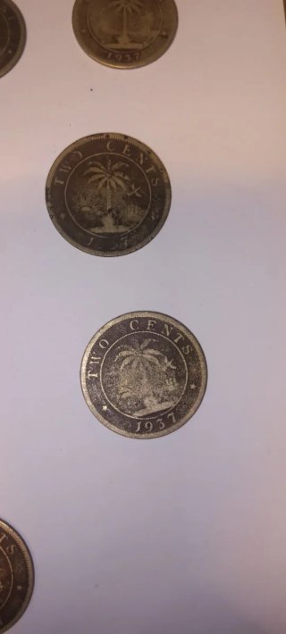 Lote 8 Monedas Liberia 1937 Elefante