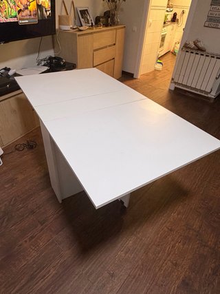 Mesa plegable blanca