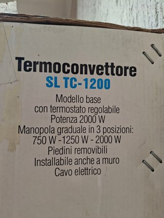 Termoconvettore elettrico bianco