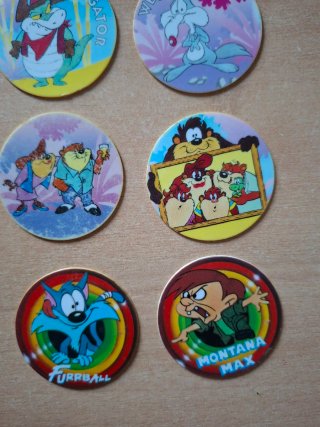 Colección de 6 Tazos Taz Mania y Tiny Toon