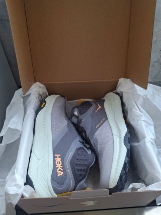 Hoka Hike Mujer Talla 38 Gris Naranja