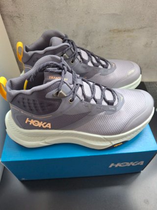 Hoka Hike Mujer Talla 38 Gris Naranja