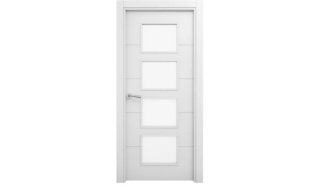 Puerta interior maciza blanca lacada 72,5 cm