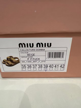 Sandali Miu Miu Beige/Marrone