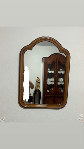 Espejo de pared madera y cristal