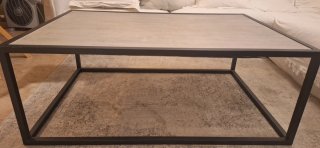 Mesa auxiliar sala de estar beige/gris