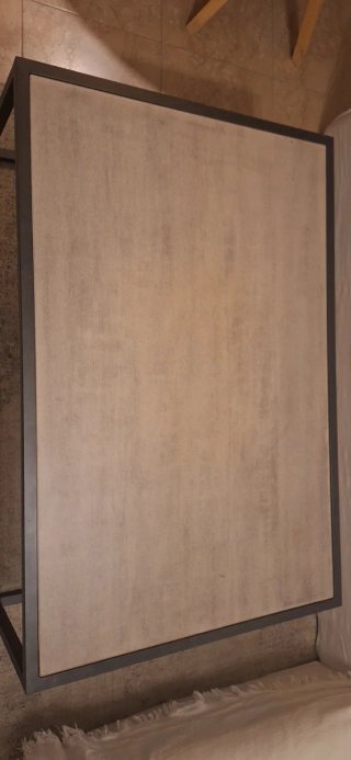 Mesa auxiliar sala de estar beige/gris