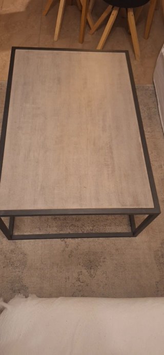 Mesa auxiliar sala de estar beige/gris