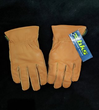 Guantes de moto BKS piel marrones. Talla M
