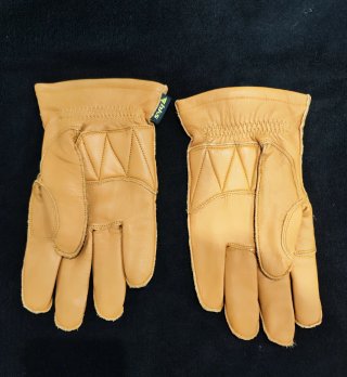 Guantes de moto BKS piel marrones. Talla M