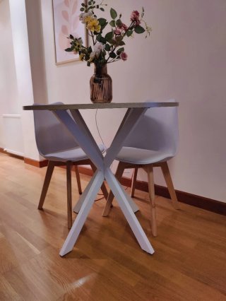 Mesa comedor redonda 80cm 4 personas