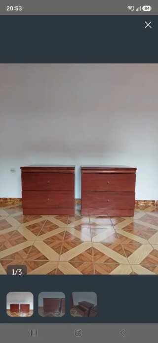 Mesitas de noche de madera color café