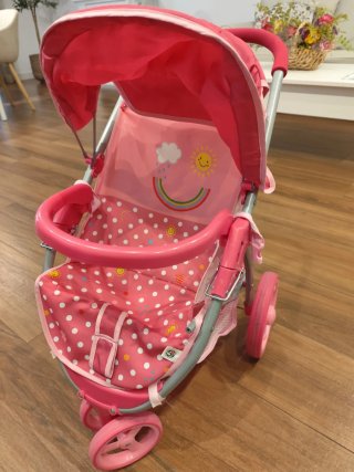Carretto per bambole rosa