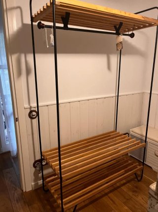 Mueble vestidor metal y madera