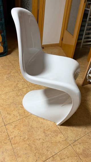 Silla Diseño Tocador Blanca Plástico