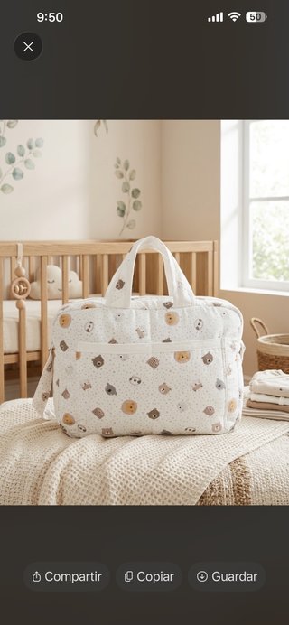 Set de bebé: bolso, neceser y babero
