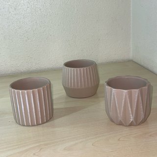 Set di 4 vasi in ceramica terracotta