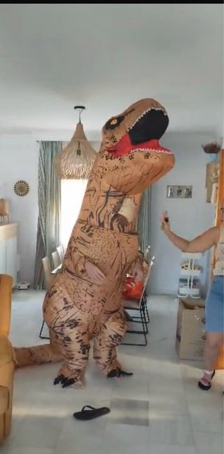 Disfraz T-Rex inflable para adulto