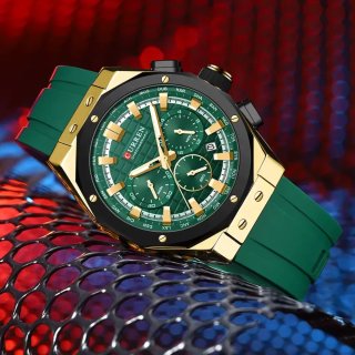 Reloj CURREN Hombre Oro y Verde