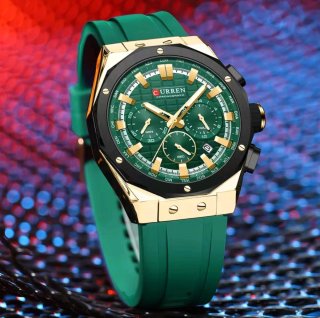 Reloj CURREN Hombre Oro y Verde